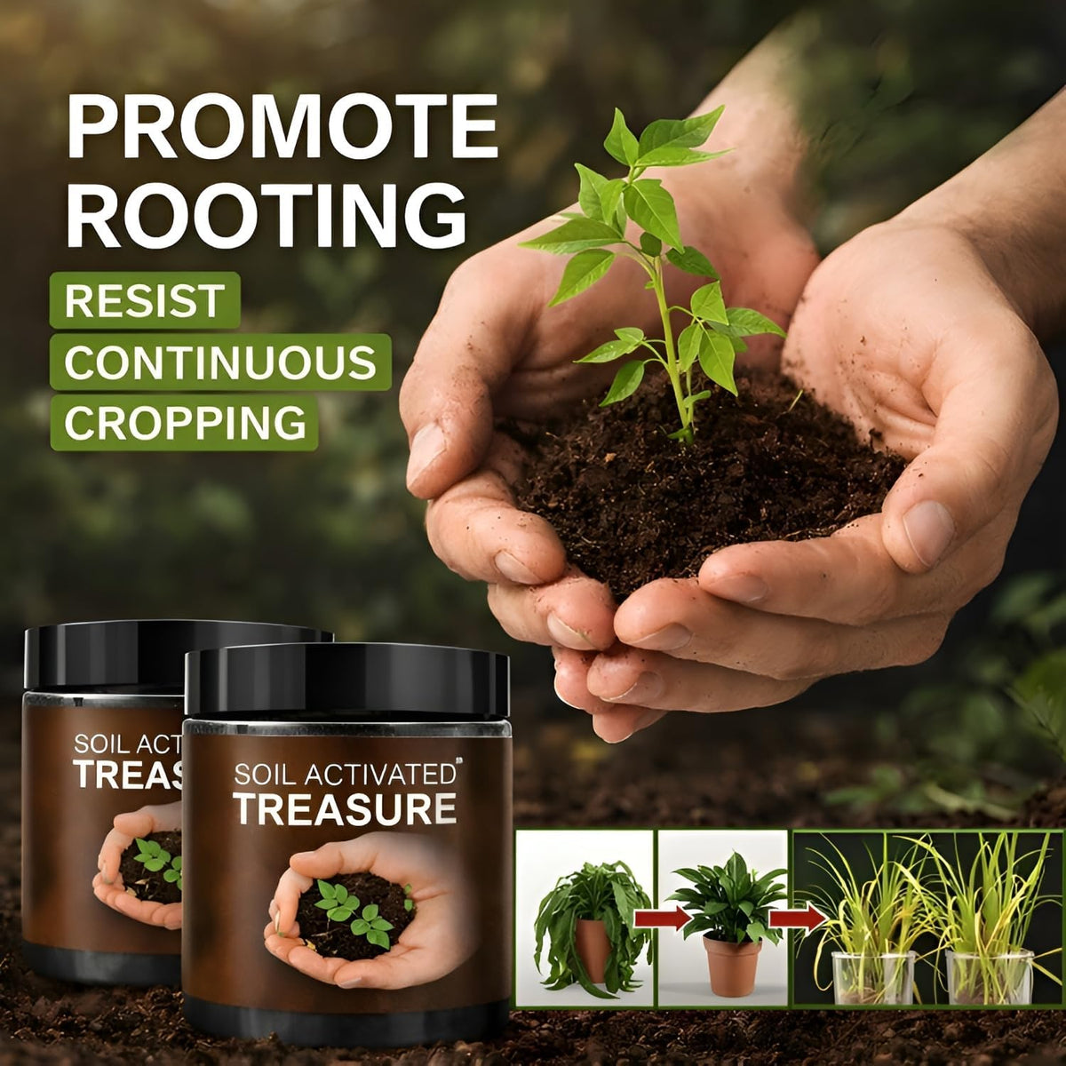 ( Pack of 2 ) Soil Activated Treasure – Premium Organic Soil Enhancer & Nutrient Booster