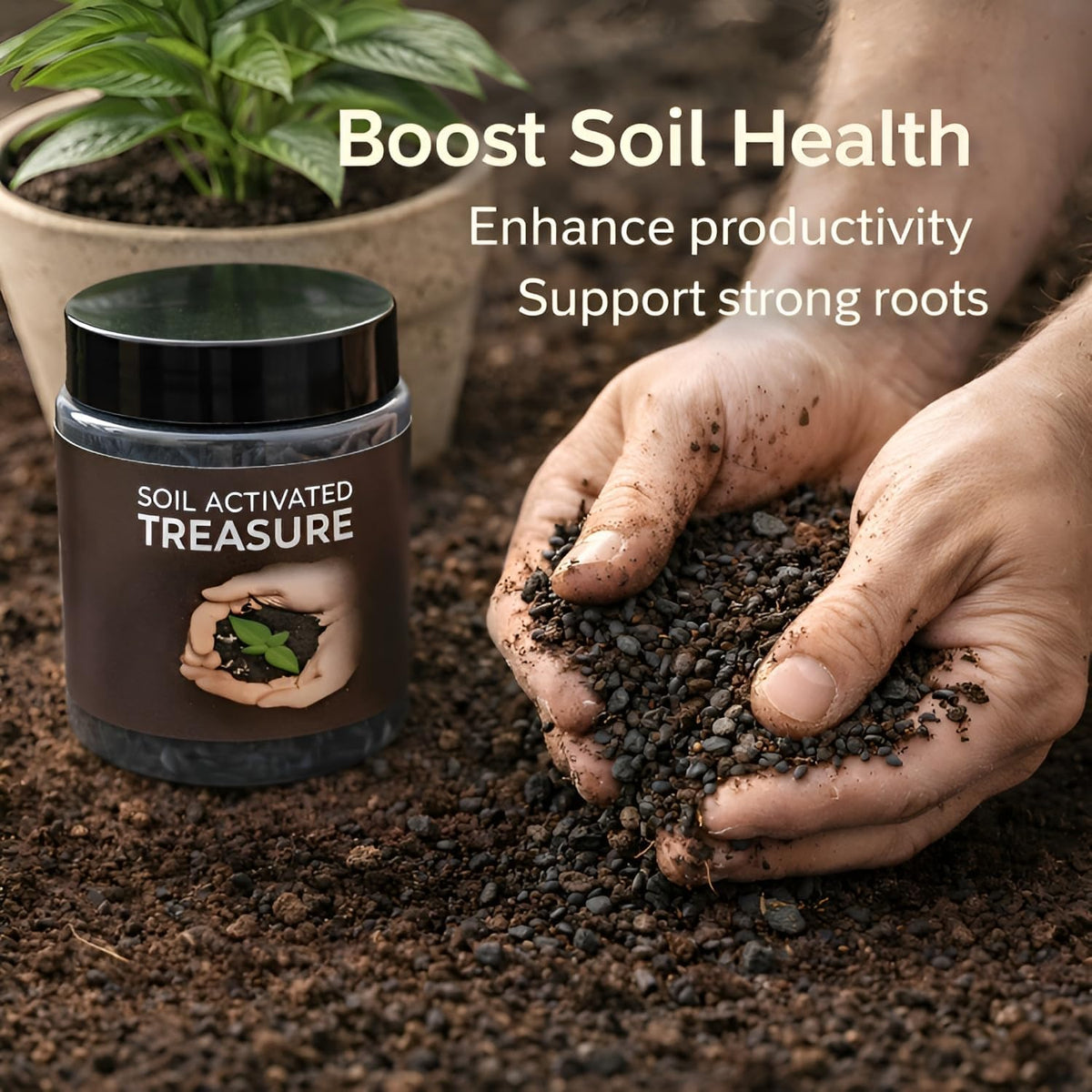 ( Pack of 2 ) Soil Activated Treasure – Premium Organic Soil Enhancer & Nutrient Booster