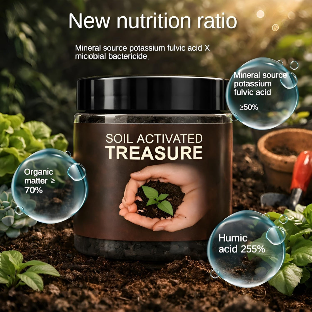 ( Pack of 2 ) Soil Activated Treasure – Premium Organic Soil Enhancer & Nutrient Booster