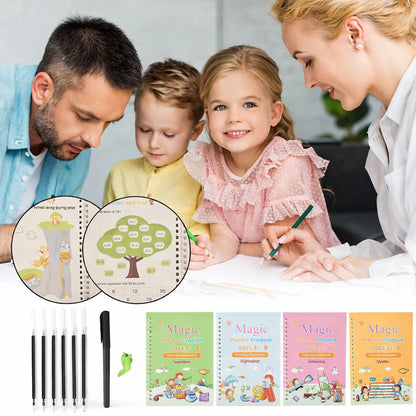 Sank Magic Practice Copybook (4 BOOKS 1 PEN 1 GRIP 10 REFILL)